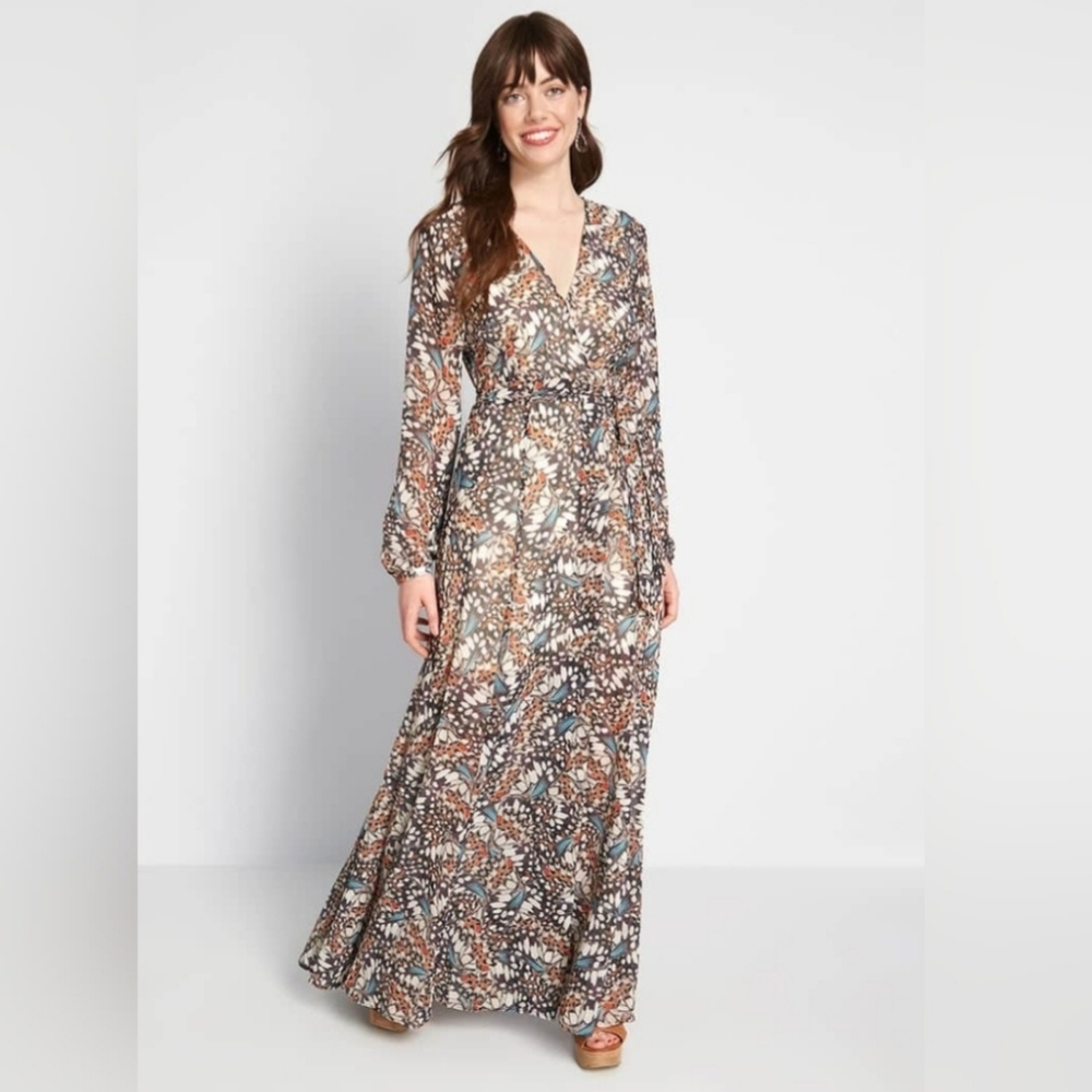 Like New - Hutch Flutter Perfection Maxi Wrap Dress Large
